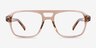 Conifer Crystal Light Brown Eco-friendlyEyeglass Frames from EyeBuyDirect, Front View