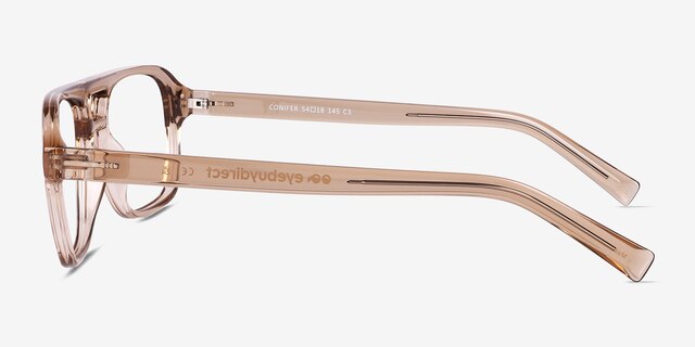 Conifer Crystal Light Brown Eco-friendlyEyeglass Frames from EyeBuyDirect, Side View