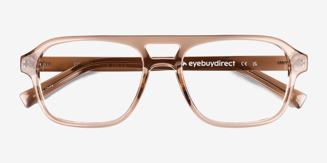 Conifer Crystal Light Brown Eco-friendlyEyeglass Frames from EyeBuyDirect, Closed View