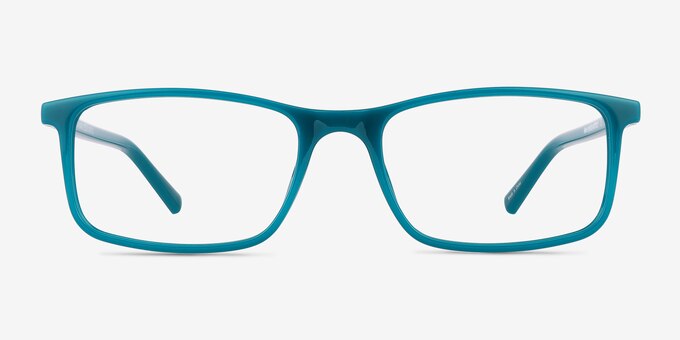 Sapling Shiny Solid Green Plastic Eyeglass Frames