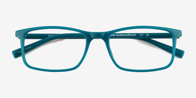 Sapling Shiny Solid Green Eco-friendlyEyeglass Frames from EyeBuyDirect, Closed View