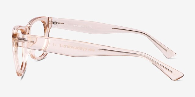 Dita Crystal Champagne Eco-friendlyEyeglass Frames from EyeBuyDirect, Side View