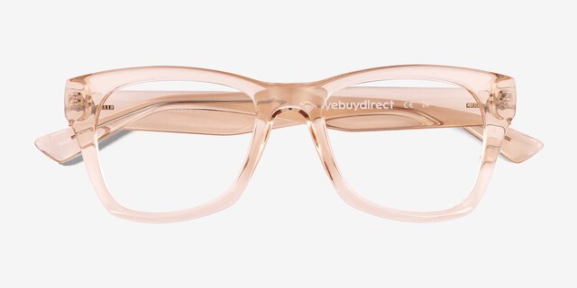 Dita Crystal Champagne Eco-friendlyEyeglass Frames from EyeBuyDirect, Closed View