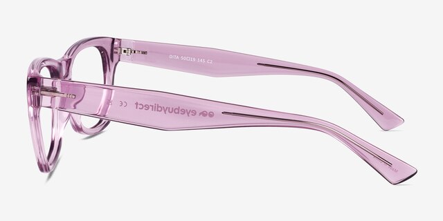 Dita Crystal Lavender Eco-friendlyEyeglass Frames from EyeBuyDirect, Side View