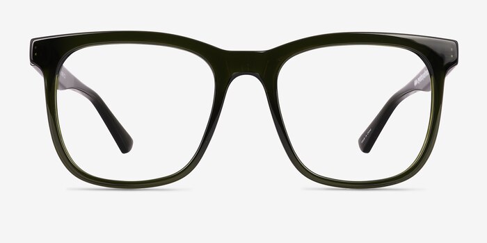 Rowen Crystal Dark Green Eco-friendly Eyeglass Frames from EyeBuyDirect