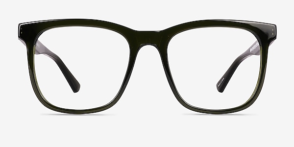 Rowen Crystal Dark Green Plastic Eyeglass Frames