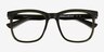 Rowen Crystal Dark Green Eco-friendlyEyeglass Frames from EyeBuyDirect, Closed View