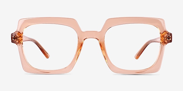 Walnut Crystal Orange Eco-friendly Eyeglass Frames
