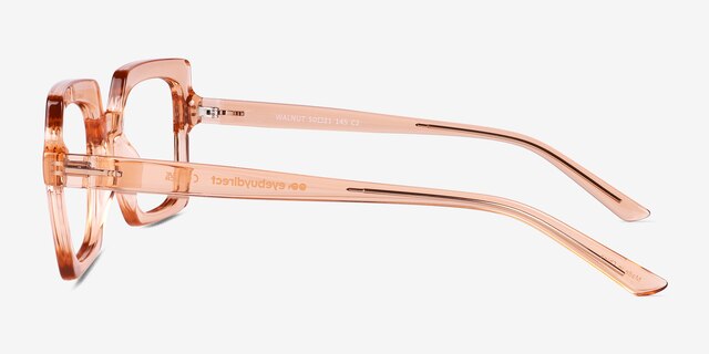 Walnut Crystal Orange Eco-friendlyEyeglass Frames from EyeBuyDirect, Side View