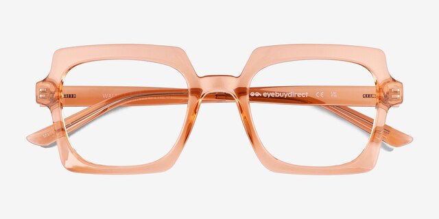 Walnut Crystal Orange Eco-friendlyEyeglass Frames from EyeBuyDirect, Closed View