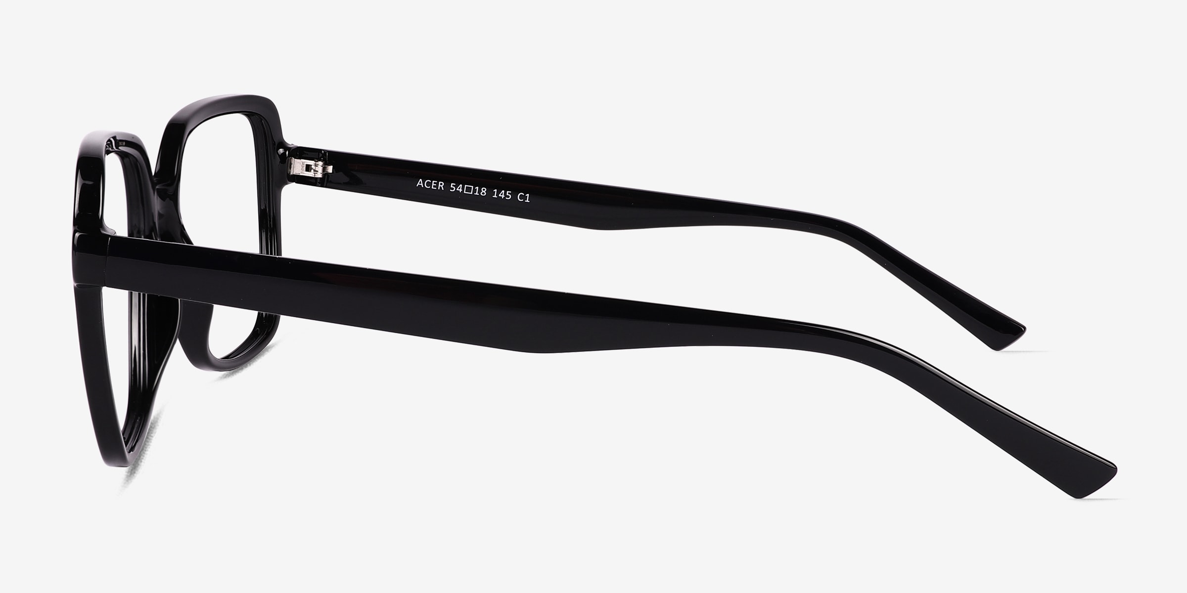 【R&B】Cerah Acer Square Shiny Black Full Rim Eyeglasses | Eyebuydirect