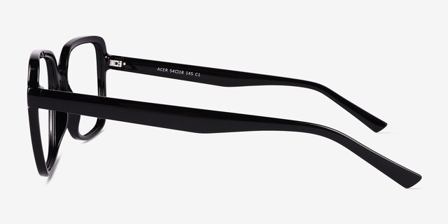 Acer Shiny Black Eco-friendlyEyeglass Frames from EyeBuyDirect, Side View