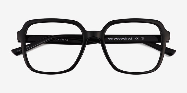 Acer Shiny Black Eco-friendlyEyeglass Frames from EyeBuyDirect, Closed View