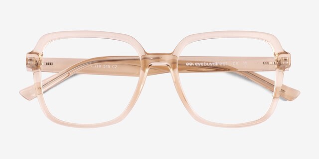 Acer Crystal Nude Eco-friendlyEyeglass Frames from EyeBuyDirect, Closed View