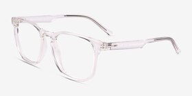 Banyan Shiny Clear Éco-responsable Montures de lunettes de vue d'EyeBuyDirect, Vue d'Angle