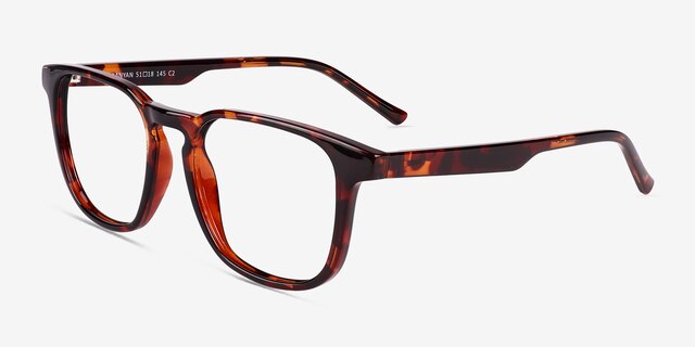 Banyan Shiny Tortoise Eco-friendlyEyeglass Frames from EyeBuyDirect, Angle View