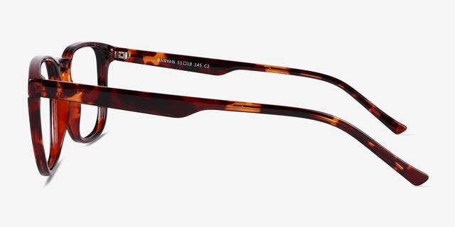 Banyan Shiny Tortoise Eco-friendlyEyeglass Frames from EyeBuyDirect, Side View