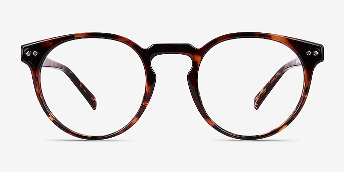 Oak Shiny Tortoise Plastic Eyeglass Frames