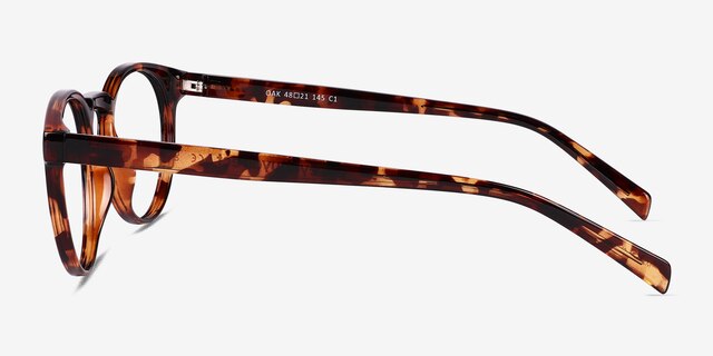 Oak Shiny Tortoise Eco-friendlyEyeglass Frames from EyeBuyDirect, Side View