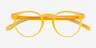 Oak Crystal Yellow Eco-friendlyEyeglass Frames from EyeBuyDirect, Closed View