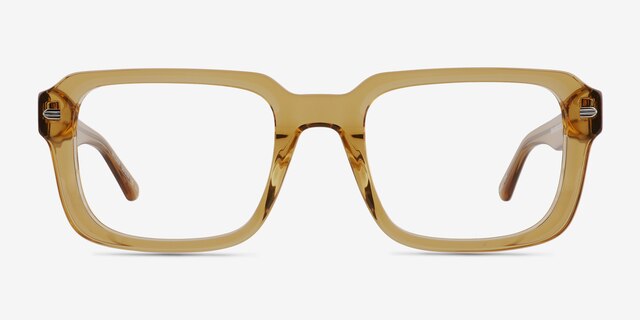 Wilder Crystal Light Brown AcetateEyeglass Frames from EyeBuyDirect, Front View