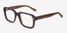 Wilder Crystal Dark Brown AcetateEyeglass Frames from EyeBuyDirect, Angle View