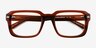 Wilder Crystal Dark Brown AcetateEyeglass Frames from EyeBuyDirect, Closed View