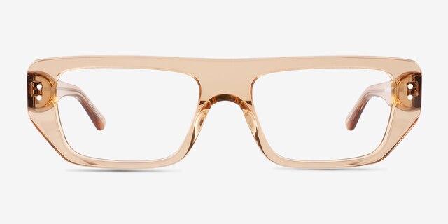 Reed Crystal Brown AcetateEyeglass Frames from EyeBuyDirect, Front View