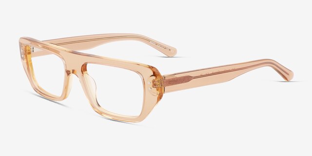 Reed Crystal Brown AcetateEyeglass Frames from EyeBuyDirect, Angle View