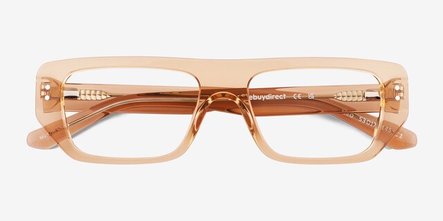 Reed Crystal Brown AcetateEyeglass Frames from EyeBuyDirect, Closed View