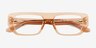 Reed Crystal Brown AcetateEyeglass Frames from EyeBuyDirect, Closed View