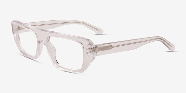 Reed Clear AcetateEyeglass Frames from EyeBuyDirect, Angle View