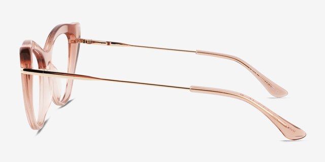 Calla Crystal Pink AcetateEyeglass Frames from EyeBuyDirect, Side View