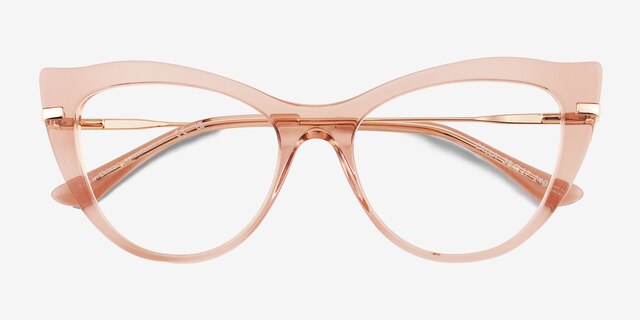 Calla Crystal Pink AcetateEyeglass Frames from EyeBuyDirect, Closed View