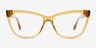Rue Crystal Yellow AcetateEyeglass Frames from EyeBuyDirect, Front View