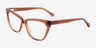 Rue Crystal Brown AcetateEyeglass Frames from EyeBuyDirect, Angle View