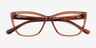 Rue Crystal Brown AcetateEyeglass Frames from EyeBuyDirect, Closed View
