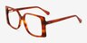 Elowen Translucent Tortoise AcetateEyeglass Frames from EyeBuyDirect, Angle View