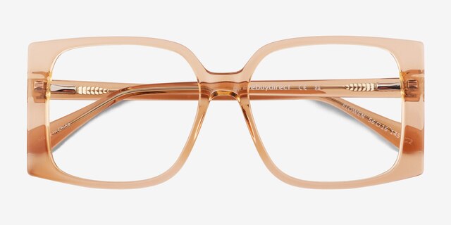 Elowen Crystal Brown AcetateEyeglass Frames from EyeBuyDirect, Closed View