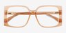 Elowen Crystal Brown AcetateEyeglass Frames from EyeBuyDirect, Closed View