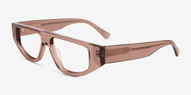 Tempora Crystal Brown AcetateEyeglass Frames from EyeBuyDirect, Angle View