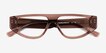 Tempora Crystal Brown AcetateEyeglass Frames from EyeBuyDirect, Closed View