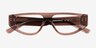 Tempora Crystal Brown AcetateEyeglass Frames from EyeBuyDirect, Closed View