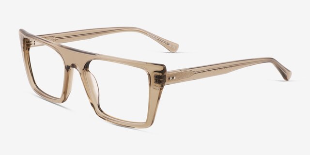 Futurum Crystal Gray AcetateEyeglass Frames from EyeBuyDirect, Angle View