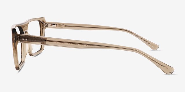 Futurum Crystal Gray AcetateEyeglass Frames from EyeBuyDirect, Side View