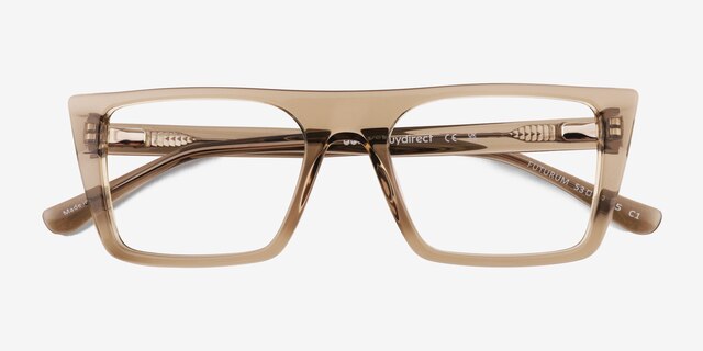 Futurum Crystal Gray AcetateEyeglass Frames from EyeBuyDirect, Closed View