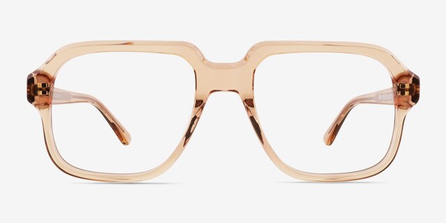 Bramble Crystal Brown AcetateEyeglass Frames from EyeBuyDirect, Front View