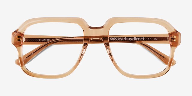 Bramble Crystal Brown AcetateEyeglass Frames from EyeBuyDirect, Closed View