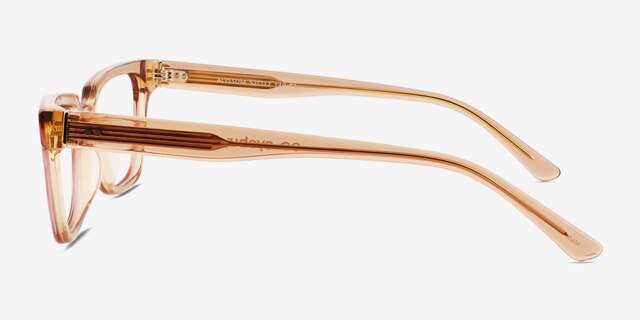 Alyssum Crystal Brown AcetateEyeglass Frames from EyeBuyDirect, Side View