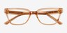 Alyssum Crystal Brown AcetateEyeglass Frames from EyeBuyDirect, Closed View